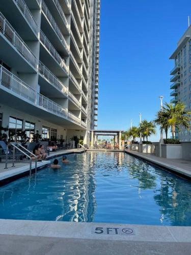 Rooftop Pool with Water View in Miami, USA