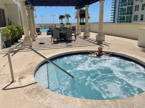 Rooftop Pool with Water View in Miami, USA