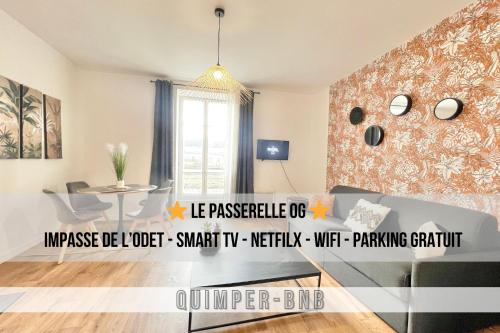 LA PASSERELLE 0G - Calme - Wifi - Gare - Parking facile - Location saisonnière - Quimper