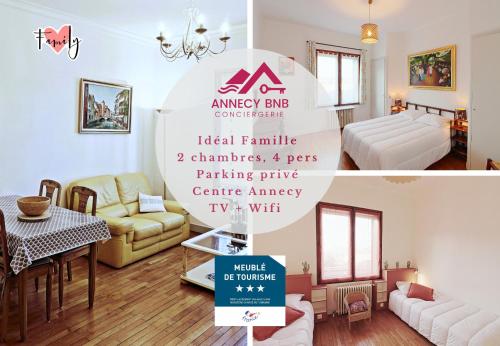 le FAMILY LODGE 2 chambres 4 personnes classe 3 etoiles - Apartment - Annecy