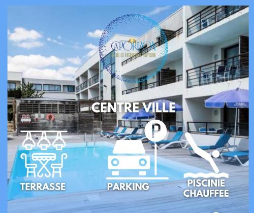 Caporizon-l'Archipel-T1-Piscine-Plein centre-Terrasse - Location saisonnière - La Rochelle