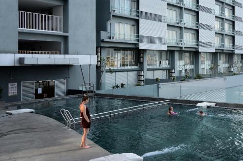 Swimming pool, One-Stop Residence & Hotel near IKEA Food Court Cheras