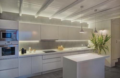 Kitchen, Vista Mare Villas in Lefki