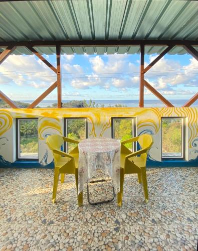 شرفة/ تراس, La Rosedepine chez Mariani chez l'habitant in Roche Bon Dieu