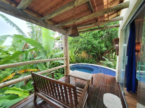 Erkély/terasz, Bangalô Villas do Pratagy (Bangalo Villas do Pratagy) in Pescaria