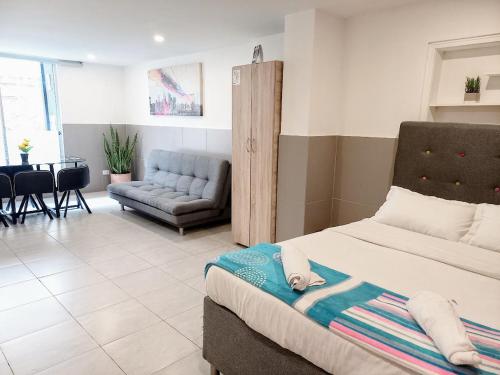 1 double bed, 2 sofa beds