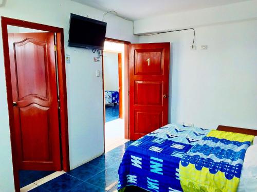 1 double bed