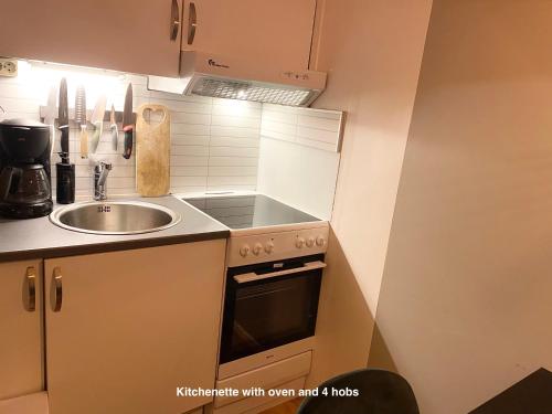 Cocina, Hafjell Alpinlandsby Apt 88 in Oyer