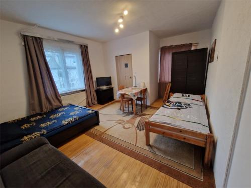 1 king bed, 1 twin bed, 1 sofa bed