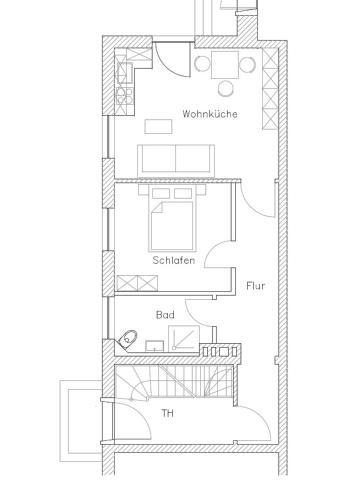 แผนผังชั้น, Ferienwohnungen Arp "2D" mit Terrasse und Parkplatz in อิทเซเฮอ
