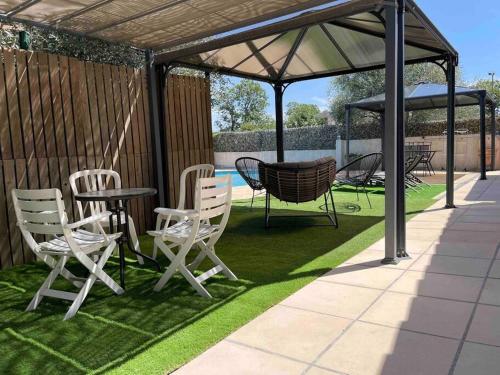 Villa climatisee piscine 3 chambres mer a 800m in Les Breguieres