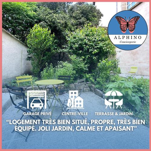 Le Jardin Secret, terrasse et garage - Location saisonnière - Limoges