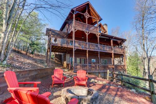 Ellijay Hideaway with Hot Tub, Views and Game Room!