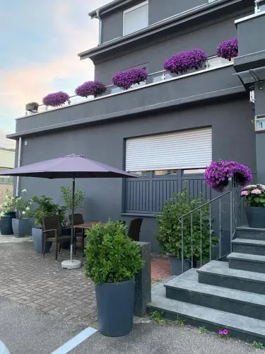Günstiges grünes Ferienzimmer mit separater moderner Dusche in Lörrach, Deutschland