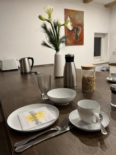 Ételek és italok, Ferienwohnung Schwein gehabt in Weimar (Lahn)