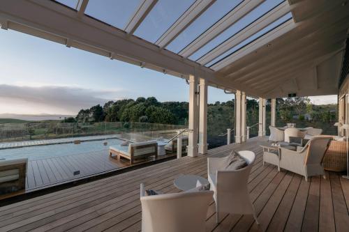Kilátás, The Lodge at Kauri Cliffs in Matauri Öböl