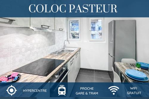 COLOC PASTEUR - Belle colocation de 3 chambres - Hypercentre - Proche Gare et Tram - Wifi gratuit - Chambre d'hôtes - Annemasse