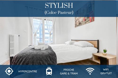 COLOC PASTEUR - Belle colocation de 3 chambres - Hypercentre - Proche Gare et Tram - Wifi gratuit