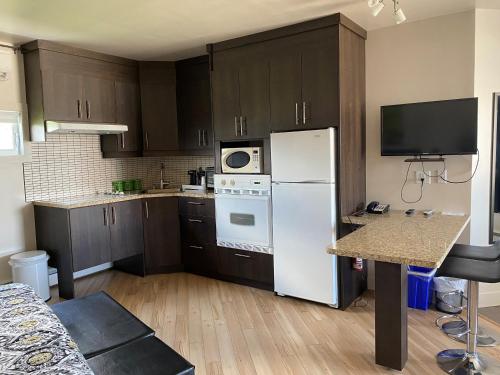 ห้องครัว, Motel Centre-Ville in มงต์มาญี (ควิเบก)