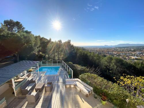 Villa Evaluna avec piscine et vue exceptionnelle sur la mer - Location, gîte - Saint-Cyr-sur-Mer