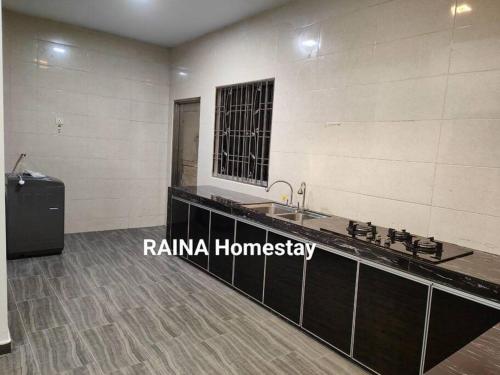 Kitchen, three bedroom tarraced house - RainaHomestay Pasir Gudang near Super Lobster Restaurant