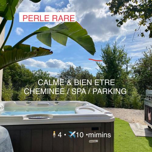 Villa Jacuzzi Calme & Elegance - Prox Mer - Clim & Cheminée - Parking - Location, gîte - Cagnes-sur-Mer