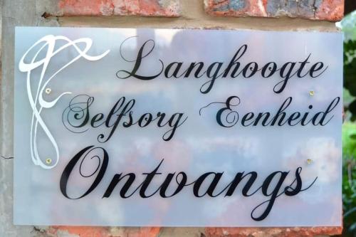 Langhoogte self catering