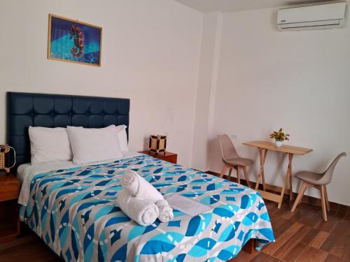 1 double bed