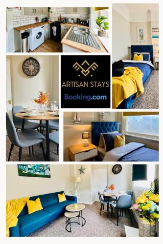 Beach Vibes in Southend-On-Sea by Artisan Stays I Free Parking I Leisure or Business I Weekly and Monthly Stay Offer - Apartment - Southend-on-Sea