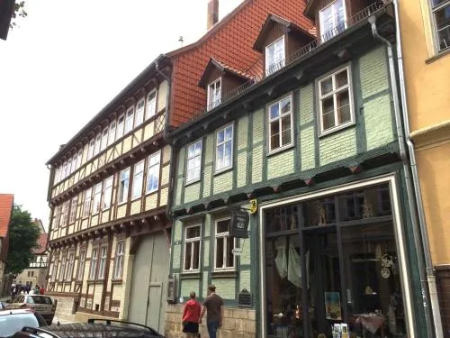 Quartier am Brunnen in Quedlinburg, Deutschland