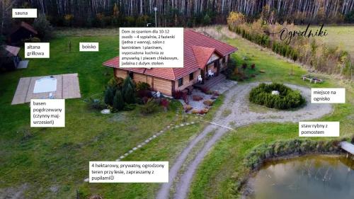 Dworek Ogrodniki, całoroczny dom na wyłączność, basen, sauna, las, staw rybny, altana grillowa, ognisko, pianino, kominek, piec chlebowy, duża ogrodzona posesja