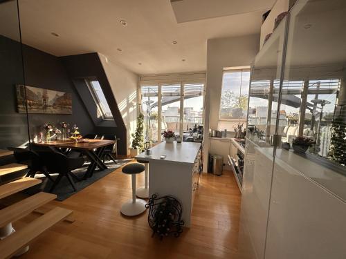 City-Penthouse mit 4 Terassen und Whirlpool