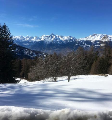 Uitzicht, Contemporary Chalet in Mont-Noble with Mountain View. in Mase