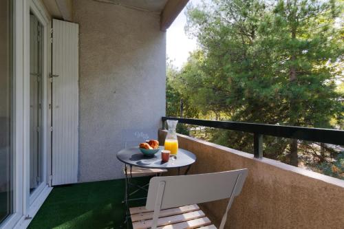 Balcony/terrace, 028- CHU Hopital, Appart 2chambres, Parking, Tram in Saint-Eloi