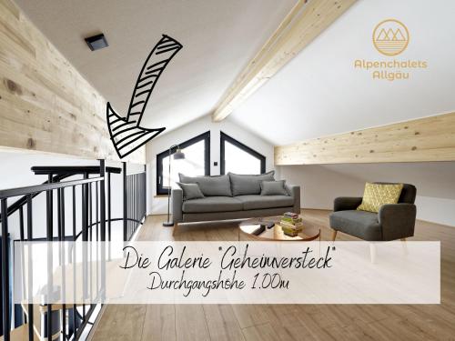 Shared lounge/TV area, Hochwertige Alpenchalets Allgau in Immenstadt im Allgau