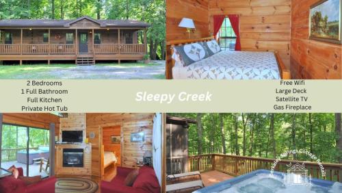 Sleepy Creek - Hot Tub, Pet Friendly, Creekside, Grill, Wifi, Fire Pit, Deck, Screen Porch, Family Friendly, Fishing, View, Games