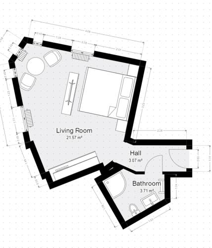 1 king bed, 1 twin bed