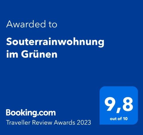 Souterrainwohnung im Grünen