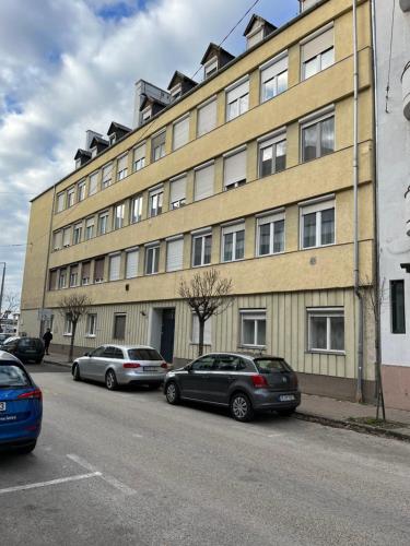 Exterior view, River - free parking in Gyor