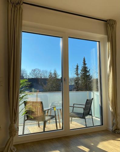 陽台/露台, Design-Apartment in Langenbach bei München, nahe Flughafen München (Design-Apartment in Langenbach bei Munchen, nahe Flughafen Munchen) in 朗根巴赫