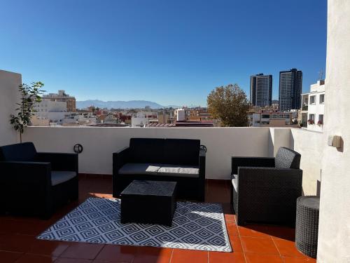 Barcelo 30, terrace, center, garage on request, quite neighborhood, BA, Málaga (fotografie 3)