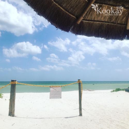 Chic Mexican Style Villa Kookay, Beach Club Pool in Telchac Puerto, Mexico