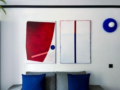 Composition 23 with blue circle, Cracovie