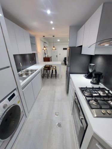 Kitchen, Yaque Suite near Santiago Mariño Caribbean International Airport