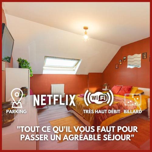 LE RED LINE I NETFLIX I BILLARD I WIFI I PARKING I CENTRE-VILLE - Cosy & Confort - Location saisonnière - Valenciennes