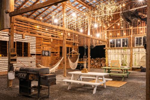 Walnut A Frame TreeHouse with Hammock on Farm and Large Community Barn - image 9