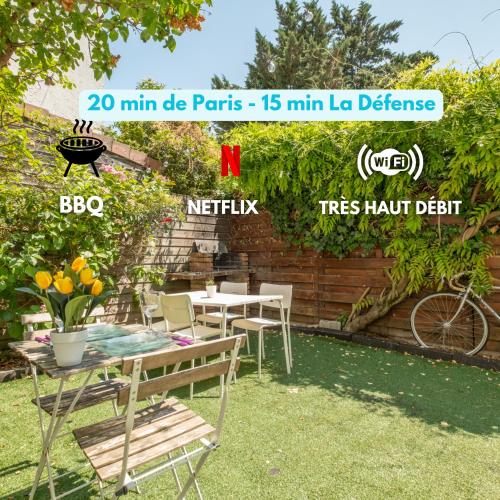 Jardin Marceau - Proche Paris & La Defense - Location saisonnière - Nanterre