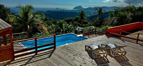 Villa CosaRoé Martinique Piscine et superbe vue mer - Location, gîte - Rivière-Salée