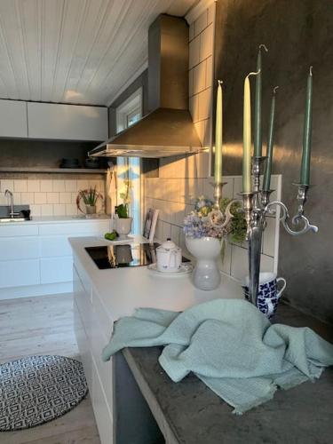 Cocina, Holiday home, by lake Simsjön and mountain Billingen (Holiday home, by lake Simsjon and mountain Billingen) in Skovde