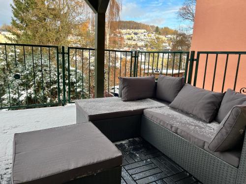 陽台/露台, Ferienwohnung am Markt in 基希貝格